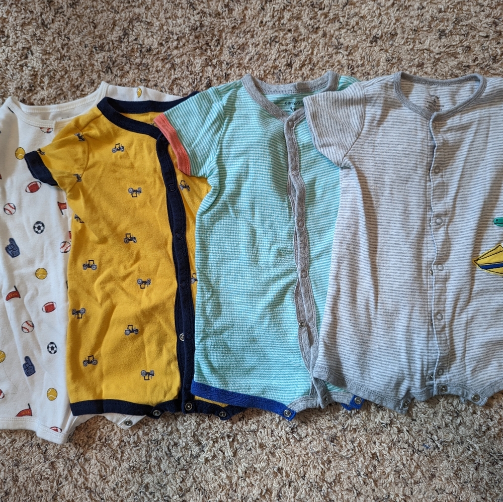 Set of 4 rompers - baby boy's